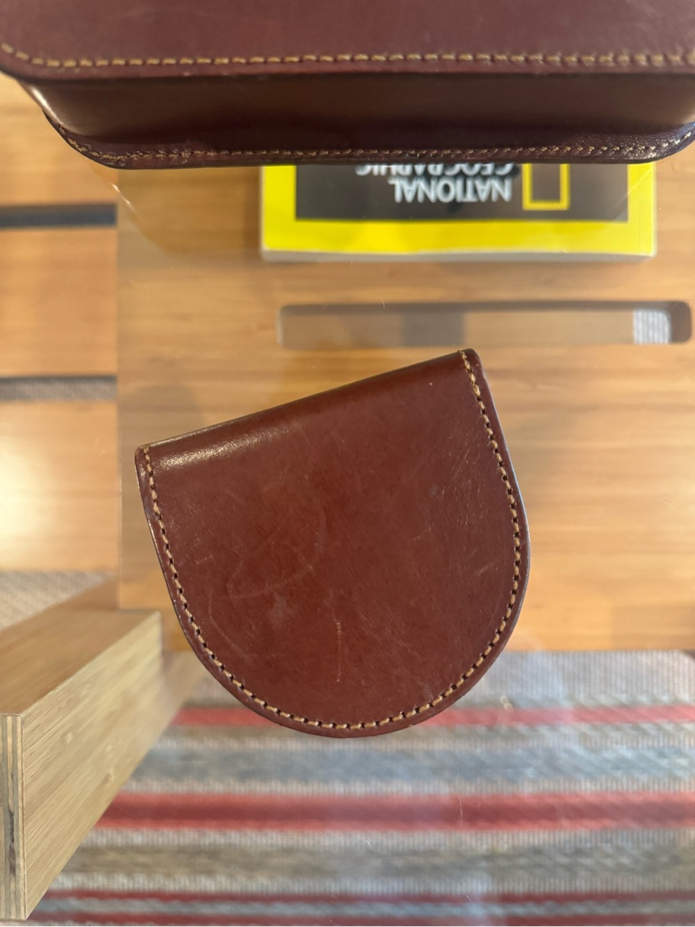 Italian Leather Crossbody Bag in Brown - Picture 6 of 7